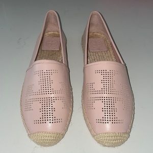 Tory Burch Perforated Logo Flat Espadrille